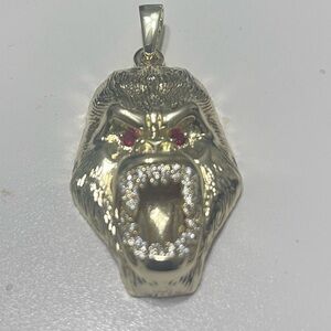 18k gold plate Gorilla pendant